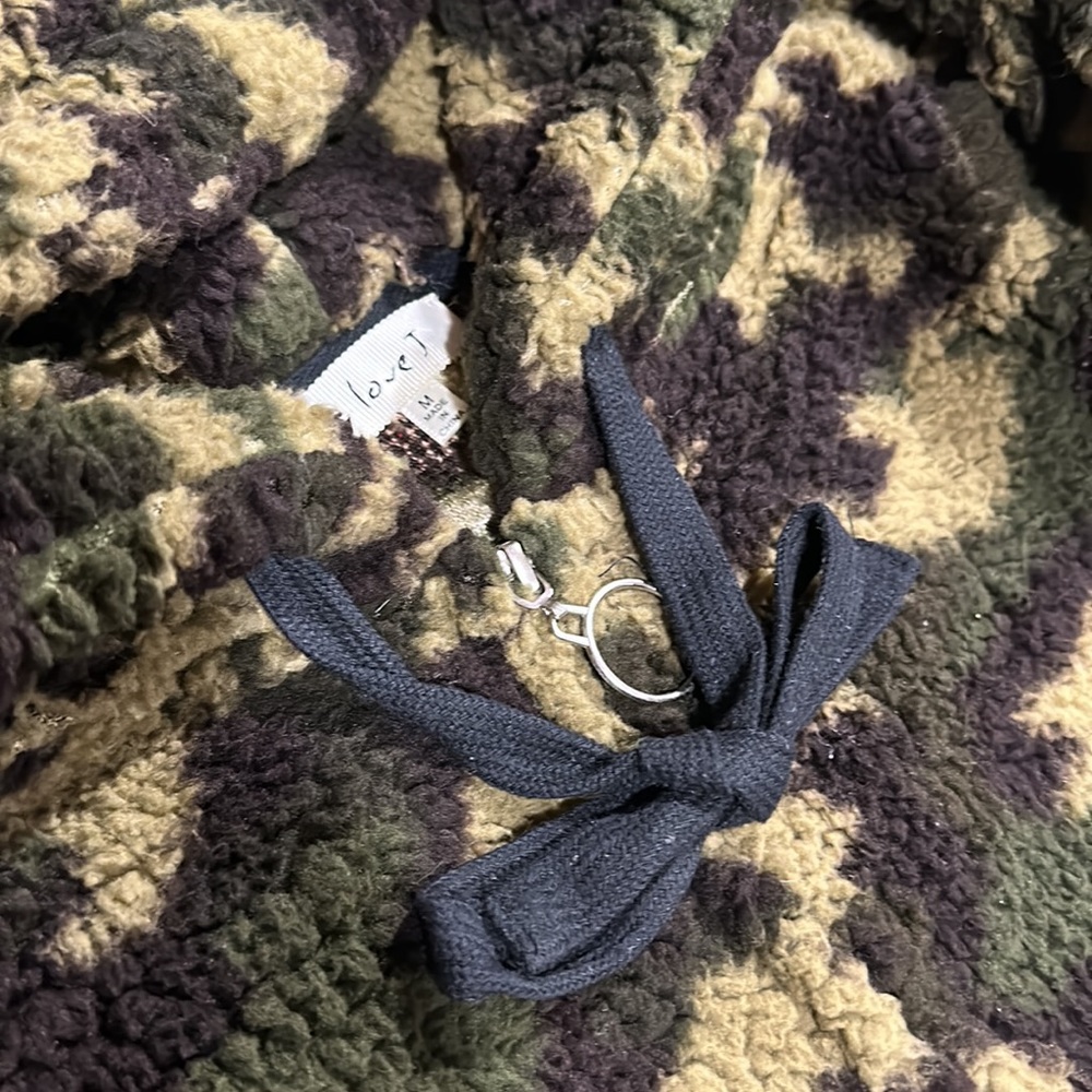 Camouflage Sherpa Full Zip Hoodie - Picture 4 of 5